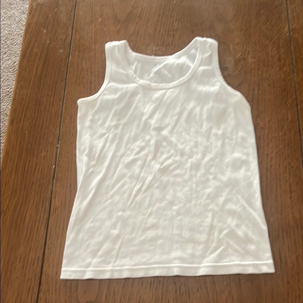White Sleeveless boys  Top